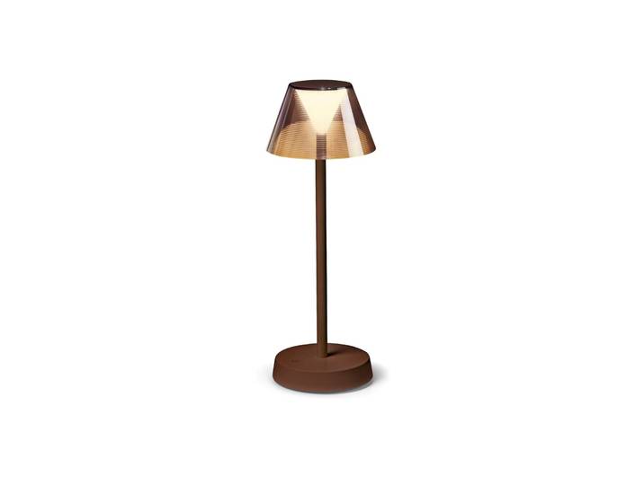ideal lux Ideal Lux Lolita LED-Terrassenleuchte, Akku coffee Lolita, dimmbar, braun / rost, Metall
