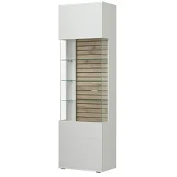 uno Vitrine  Amelia , weiß , Maße (cm): B: 60 H: 200 T: 38.0