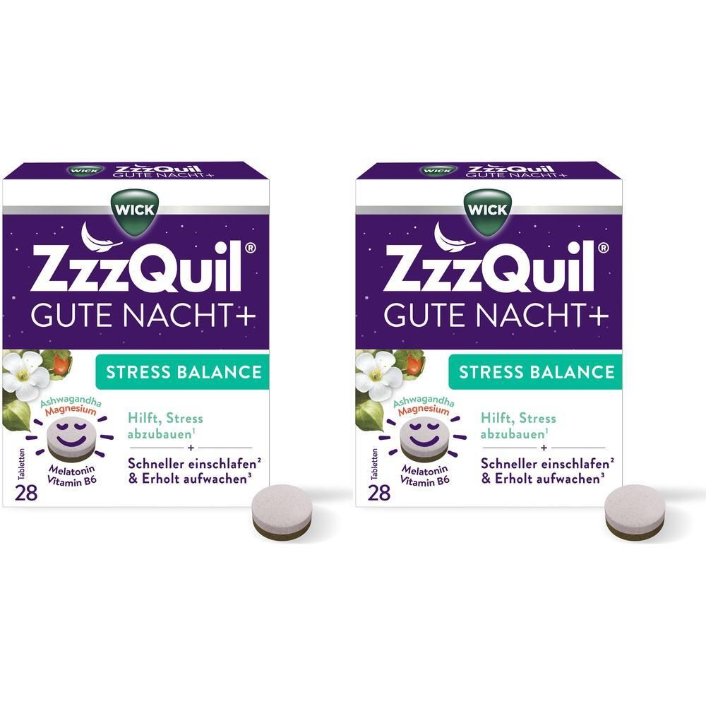 Wick ZzzQuil Gute Nacht+ Stress Balance 2x 2x28 St Tabletten