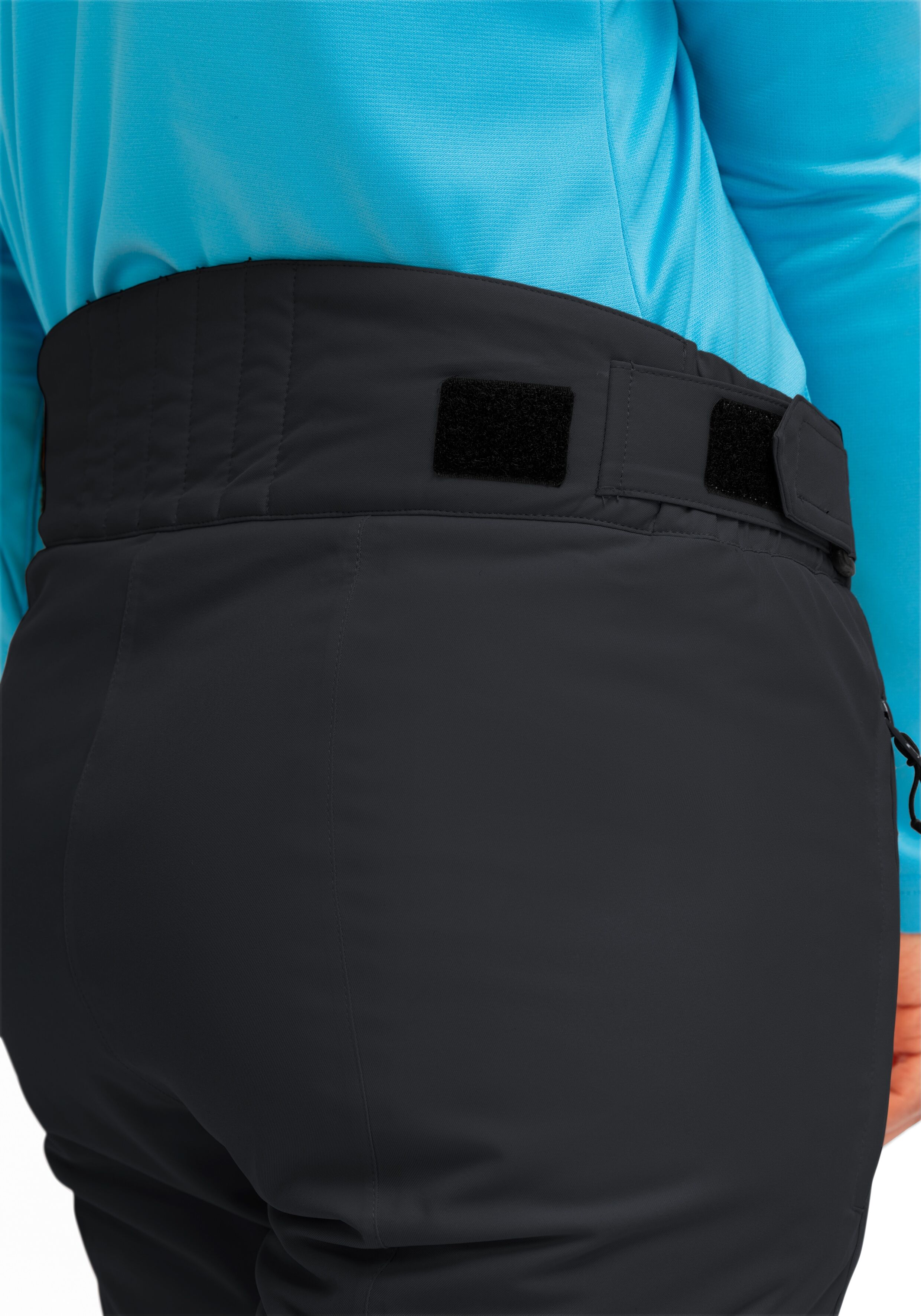 Skihose MAIER SPORTS "Vroni slim 2.0", Damen, Gr. 72, Langgrößen, schwarz, 100% Polyester, Hosen Skihose, Damen Schneehose, wind- und wasserdicht, 2 RV-Taschen, Slim Fit
