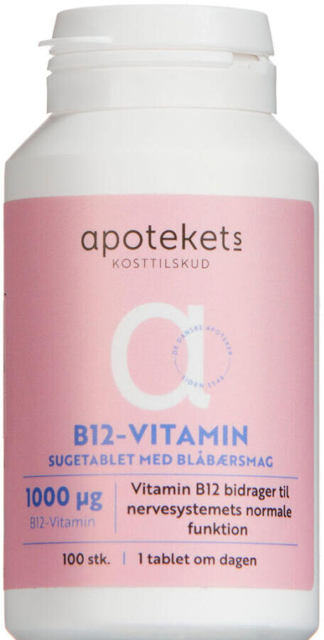 Apotekets B12-vitamin Sugetablet Kosttilskud 100 stk