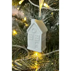 Hänger Haus Maiano 7cm cremeweiß