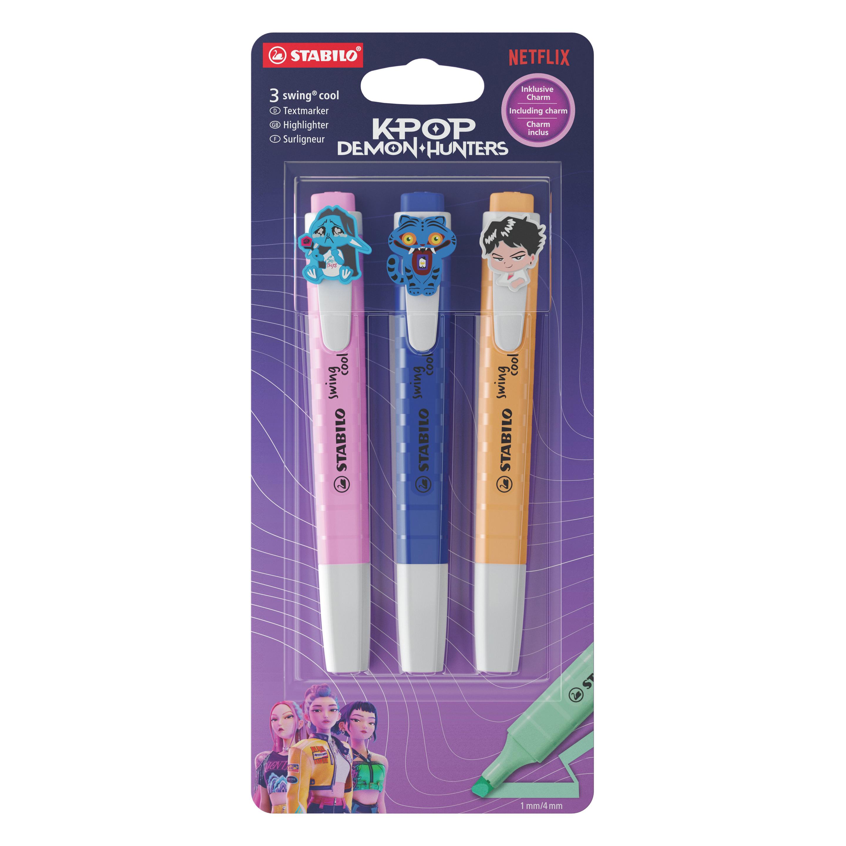 Stabilo Textmarker swing cool Pastel Blister K-pop Demon Hunters Limited Edition (3x) (102750322)
