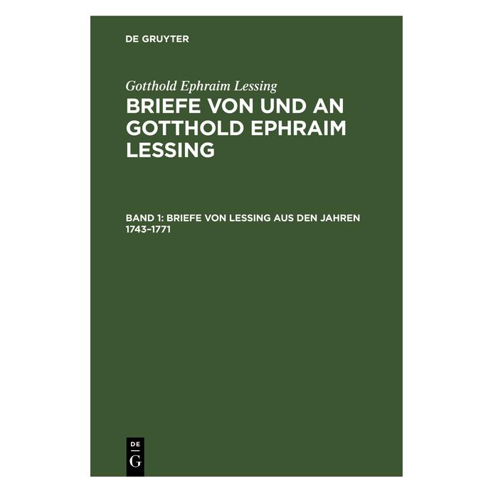 De Gruyter Lessing:Gotthold Ephraim Lessing: Brief (Deutsch, Hardcover, Gotthold Ephraim Lessing) (67770006)