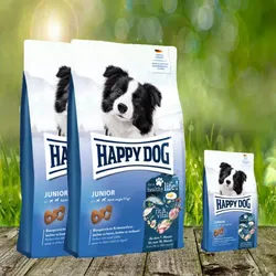 Happy Dog fit & vital Junior - Ausgewogenes Junghund-Futter - 2 x 10 kg + 4 kg