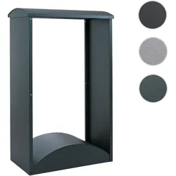 Brennholzlager HWC-P77, Kamin-/Feuerholzregal Holzlager Holzunterstand Outdoor Metall 160x98x50cm ~ grün