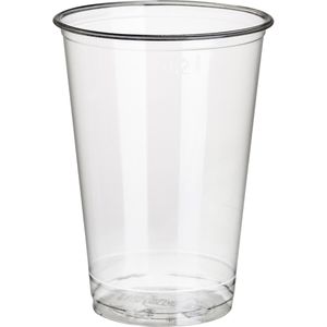 Papstar Trinkbecher 16176 pure glasklar PLA, Bio-Kunststoff Einweg Kaltgetränkebecher, 0,2 l, 100 Stück
