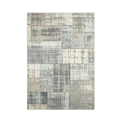 Teppich KAYOOM "Visionary 131", taupe, B:230cm H:8mm L:330cm, Polyester, Teppiche, Teppich, Kurzflor, Vintage, Patchwork Muster, Modernes Muster