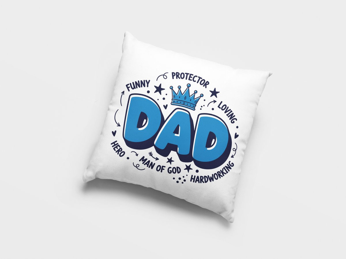Beste Papa Ooit Sierkussen - Grappige Beschermer Liefdevolle Held Man van God Kussen