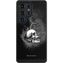 Nivocase Hülle für Samsung Galaxy S25 Ultra Handyhülle NIVOcore Case Schwarz Gothic Schädel Totenköpfe (Samsung Galaxy S25 Ultra), Smartphone Hülle, Schwarz