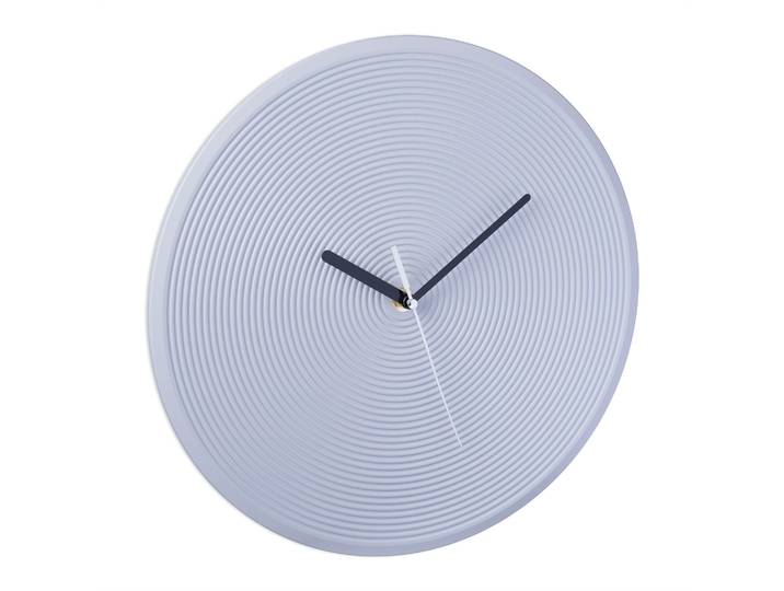 Wanduhr ohne Zahlen Schwarz-Silber-Grau