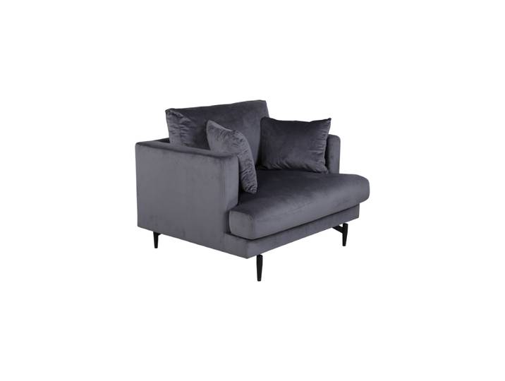 Design Sessel „Sofia“ Grau Samt VE DESIGN