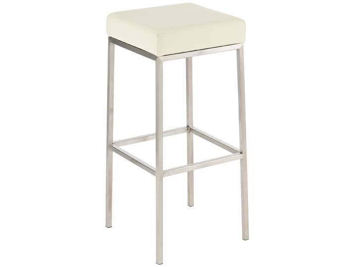 TPFLiving Barhocker Montana E5 Gestell Edelstahl Kunstleder - Creme