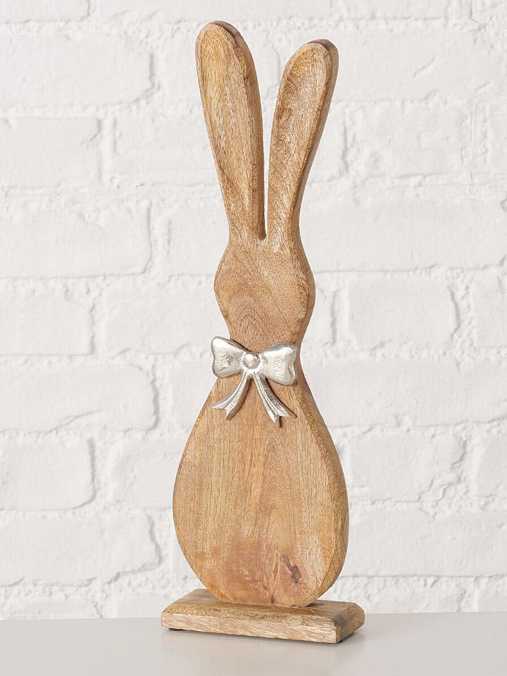Boltze Dekoaufsteller "Helmy" in Hellbraun/ Silber - (H)41 cm - onesize