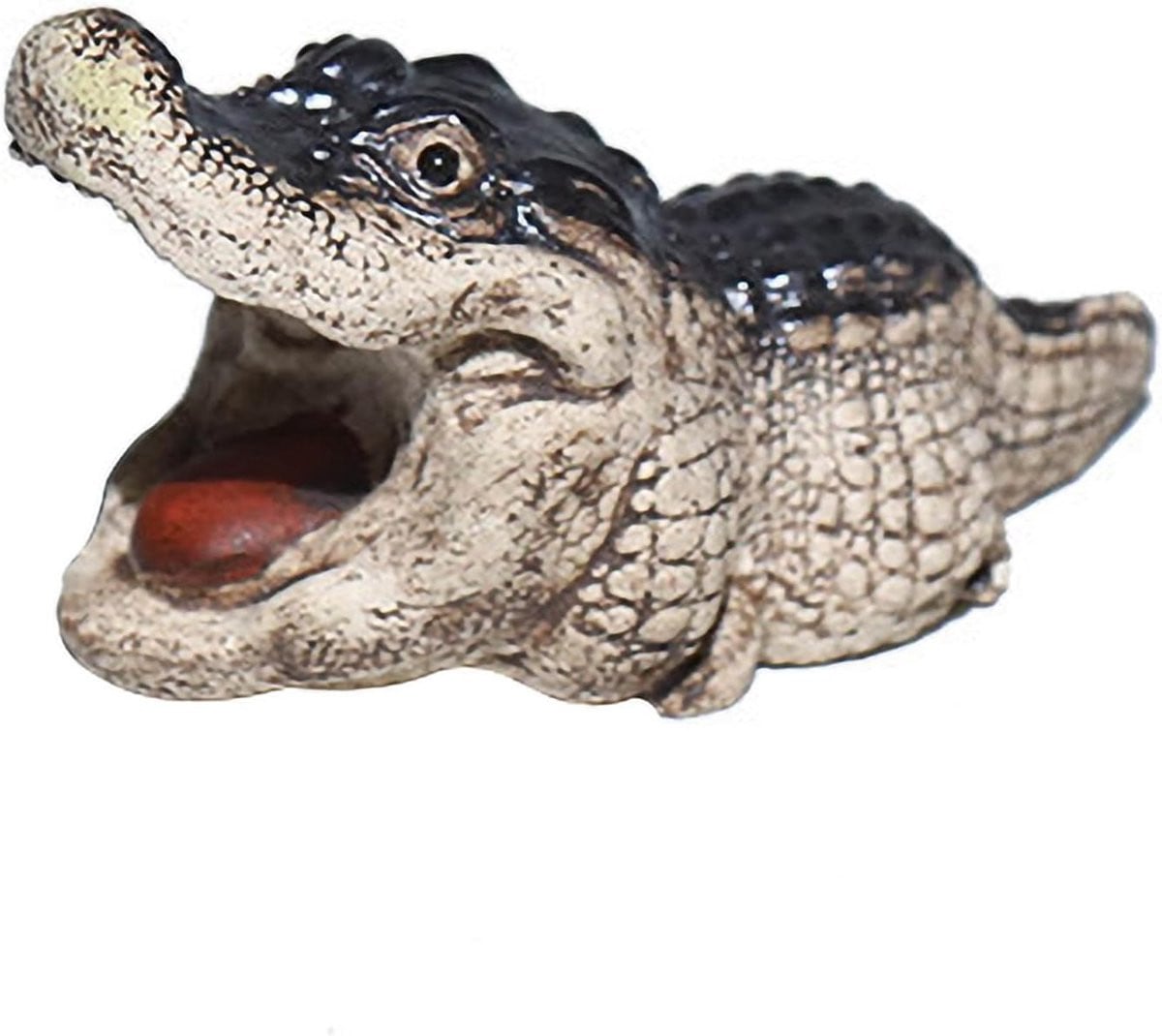 Handgemaakt Paars Krokodil Thee Figuur Mini Beeldje voor Thee Ceremonie - Hoogte: 7,5 cm