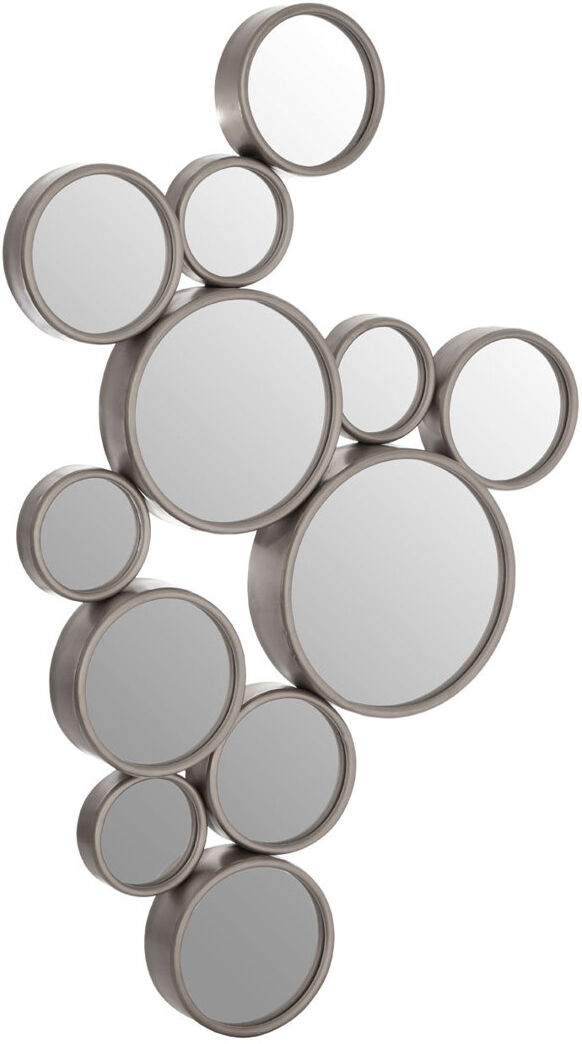 Mercury Calcott Metal Flat Wall Mirror Silver 47 cm H x 67 cm W