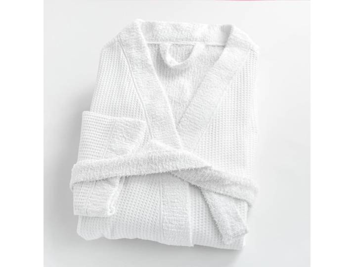 Peignoir mixte coton 57 fils double face nid d'éponge suave