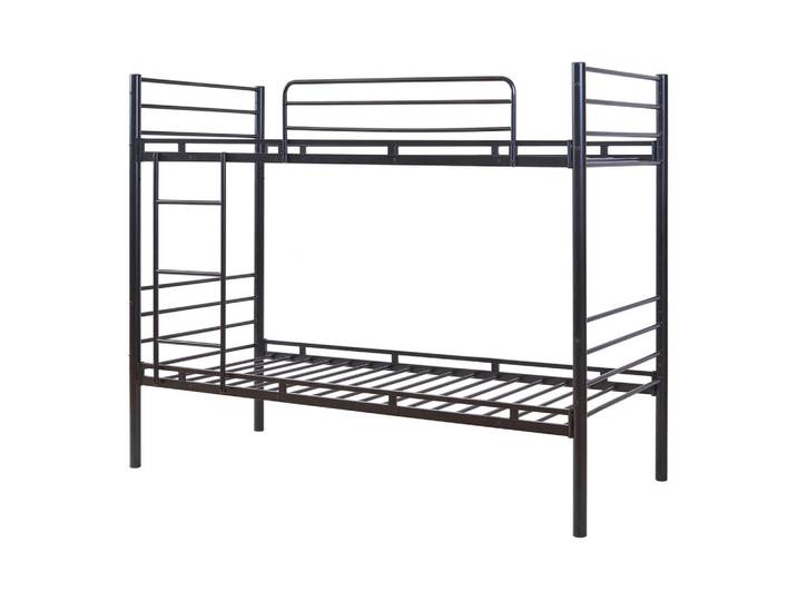 [en.casa] Etagenbett Bevapis, Schwarz, Metall, Baby- und Kindermöbel, Kinderzimmer & Jugendzimmer, Kinderbetten, Etagenbett