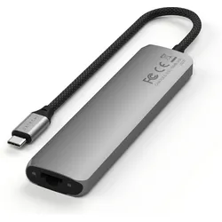 Satechi Slim 7 (USB-C, 7 Ports), Dockingstation + USB Hub, Schwarz