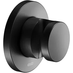 KEUCO Brausehalter, Rosette rund, 59591370001, Farbe: Schwarz Matt