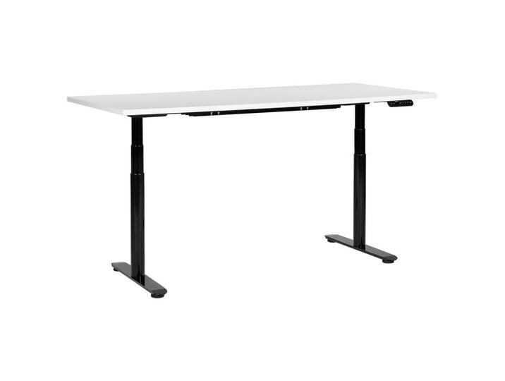 SCHREIBTISCH weißschwarz 180/80 cm elektrisch höhenverstellbar Destin IV