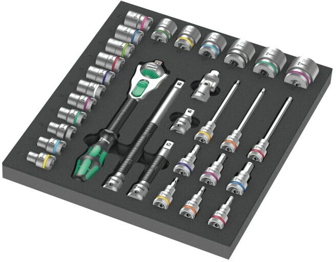 Garniture en mousse Wera 9722 pour kit de cliquets 8000 C Zyklop 1/2