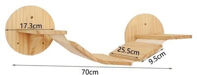 Inspired Living SkyClimb Wall Mounted Cat Shelf Steps With Sisal Scratching Surface b