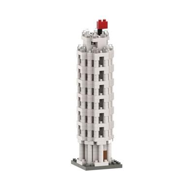 BRIXIES 200045 - Schiefer Turm von Pisa, 3D Konstruktionsbausatz aus Ministeinen, 494 Teile