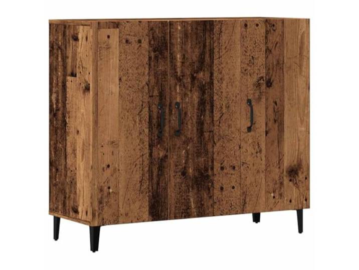 GHVBNMF Sideboard Altholz-Optik 90x34x80 cm Kommode Industrie-Stil Vielseitiger Schrank für Wohnzimmer und Schlafzimmer mit sechs Fächern für Dekoartikel und Alltagsgegenstände.