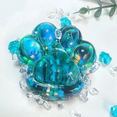 JoyToys Cute Cat Paw Squishy Taba Stress Relief Sensory Fidget Toy For Kids & Adults green
