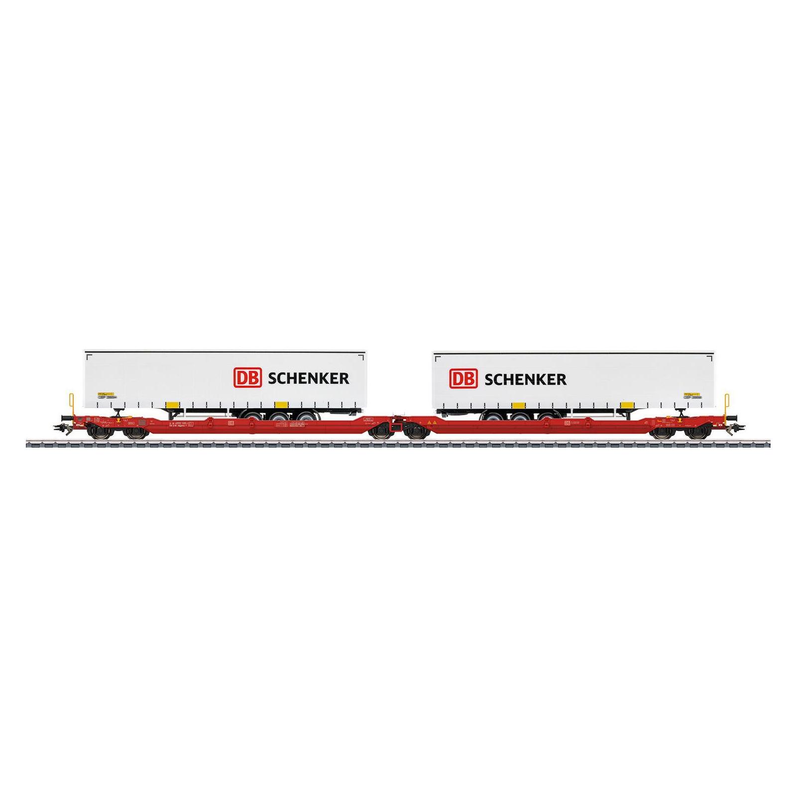 Märklin 47470 H0 Gelenk-Taschenwagen Sdggmrss 738 der DB AG (Spur H0) (47470)