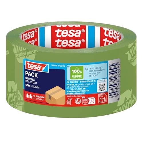 tesapack STRONG RECYCLED Verpakkingstape tesa Groen Bedrukt Breedte: 50 mm, Lengte: 66 m