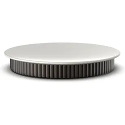 Of Line Badezimmertablett 18 cm cremefarbig mit braunem Sockel