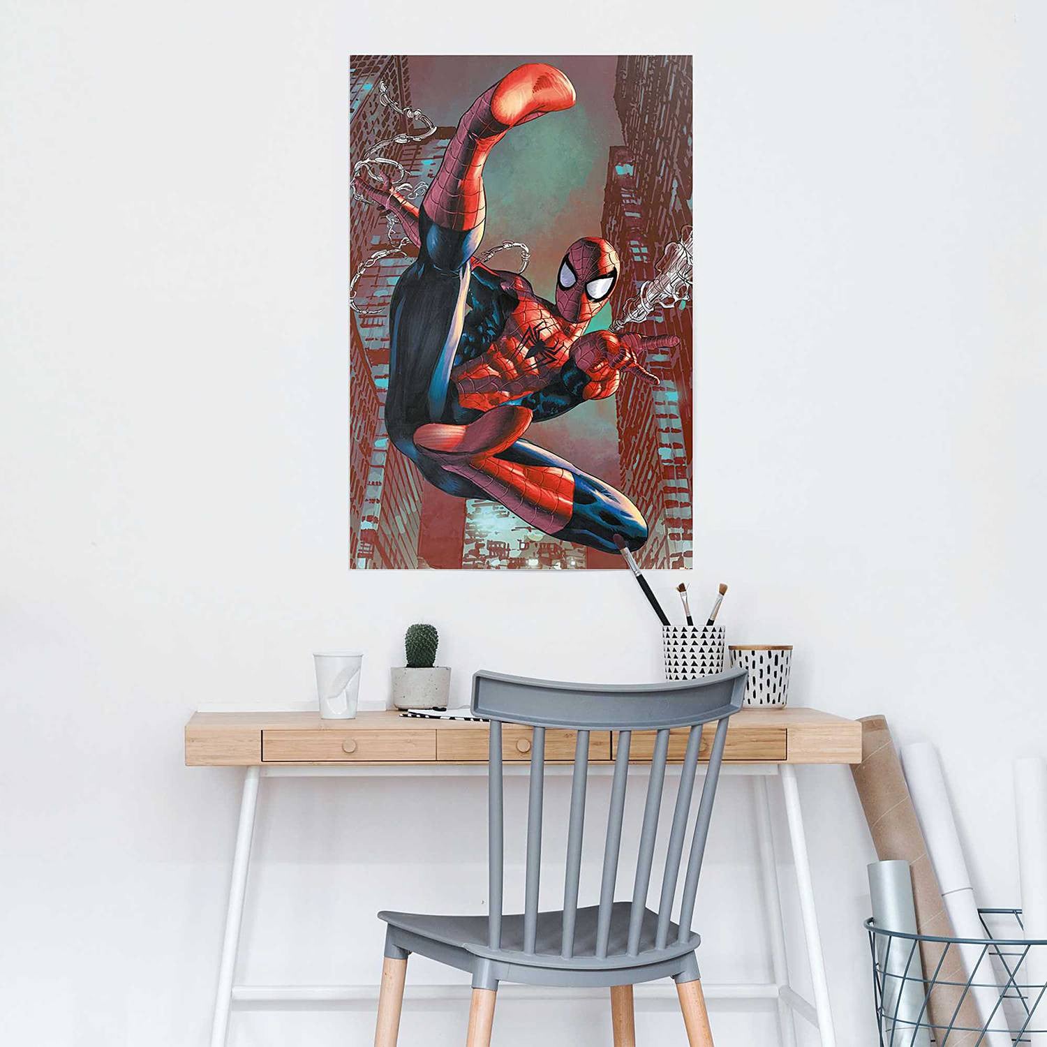 home24 Spider-Man Poster Rood Papier B: 61 cm, H: 92 cm