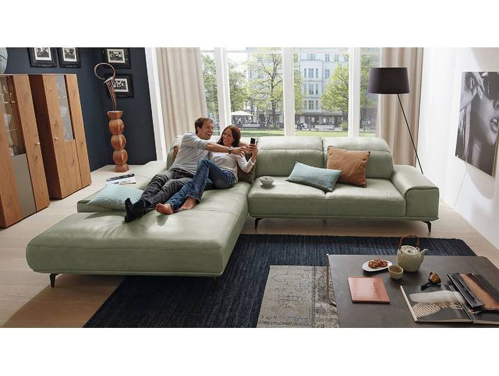 Musterring MR 2490 mit Funktion echt Leder Ecksofa