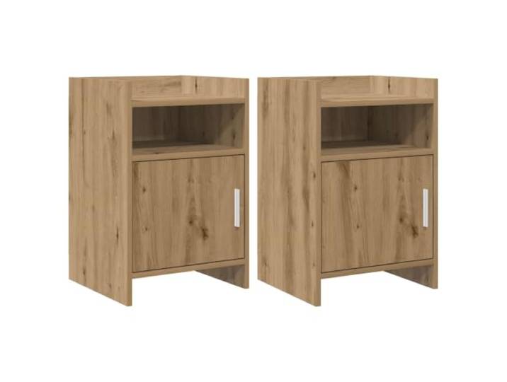 Heofavd 2er Set Nachttische Artisan-Eiche 40x36x60 cm Holzwerkstoff