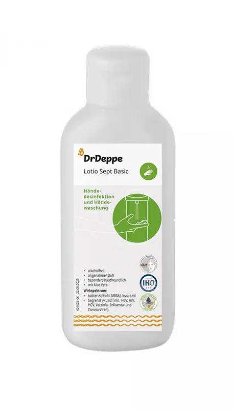 Dr.Deppe Lotio Sept Basic alkoholfreies Händedesinfektionsmittel 100 ml Kittelflasche 601324