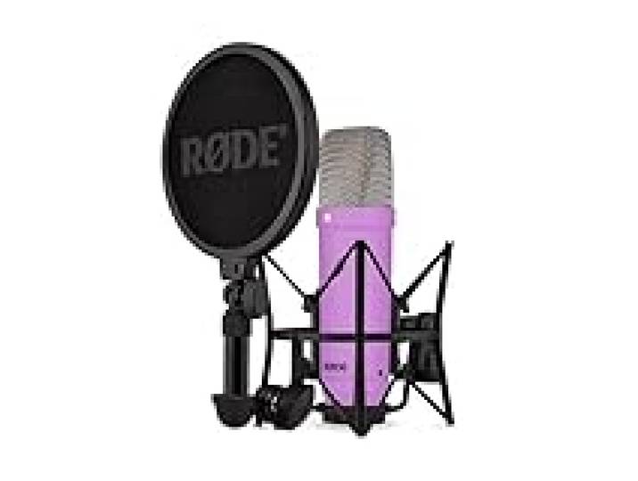 RØDE NT1 Série Signature - Microphone à condensateur avec Accessoires pour la Production Musicale, l'enregistrement Vocal, Le Streaming et Les podcasts (Violet)
