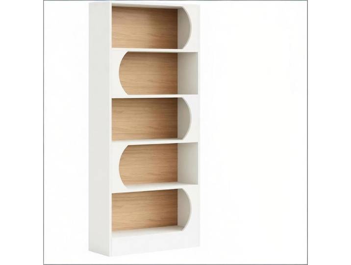 ROVRYN Bibliothèque autoportante 5 niveaux 80 x 30 x 180 cm MDF blanc