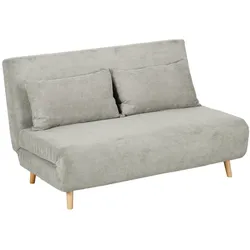 OKWISH Schlafsofa 141x90x81 Buchenholz Beine verstellbare Rückenlehne 3-fach Bettfunktion Gästebett Polyester Komfort Elegant Grau