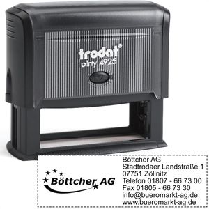 Trodat Stempel Printy, 4925, Textstempel, inklusive Textplatte, bis zu 7 Zeilen