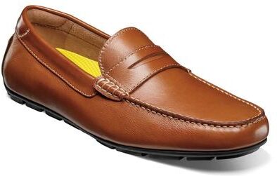 Florsheim Motor Smooth Moc Toe Penny Driver - Mens 9 Tan Slip On Medium
