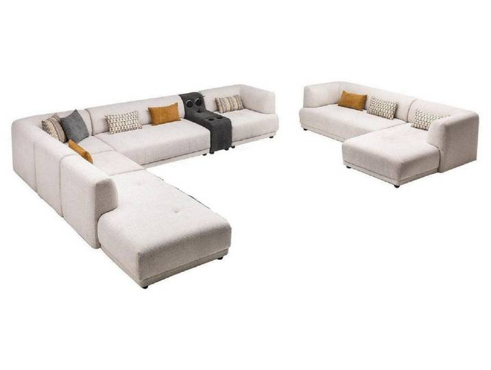 Xlmoebel Ecksofa Lounge Sofa mit großzügiger Sitzfläche und gemütlichen Polstern, Ecksofa, Hergestellt in Europa