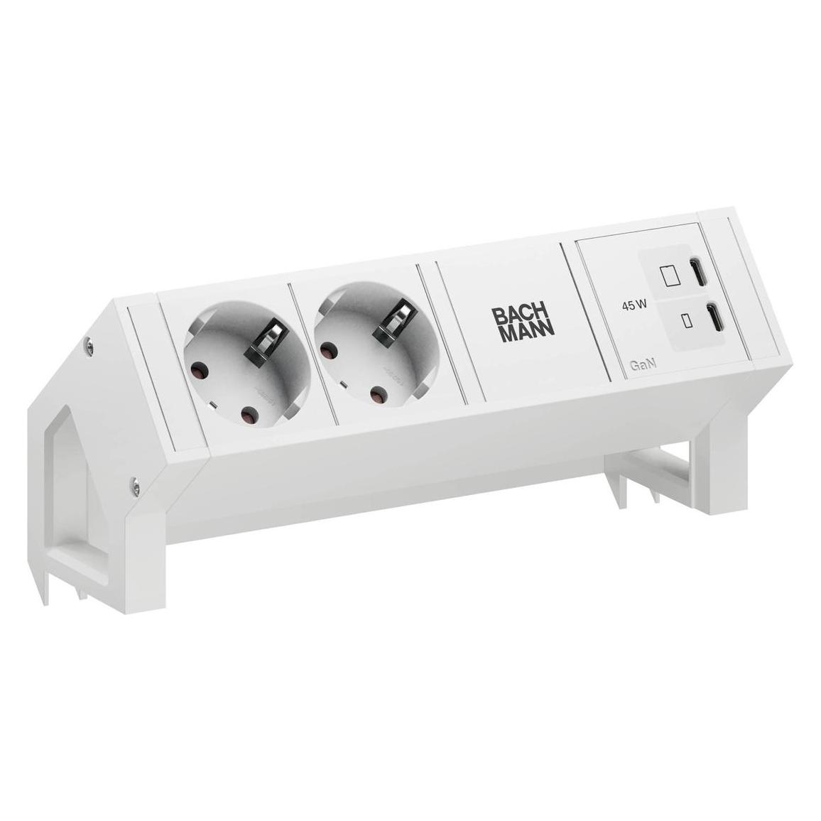 Bachmann DESK2 PURE WHITE 2xCEE7/3 (2x, CEE 7/3) (BM0022039)