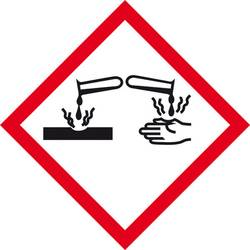 SafetyMarking 39.B1018 GHS-Gefahrenpiktogramm 05 Ätzwirkung Polyester (B x H) 100 mm x 100 mm 1 St.
