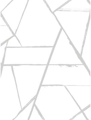 Carol Benson-Cobb Intersect Silver Metallic Wallpaper
