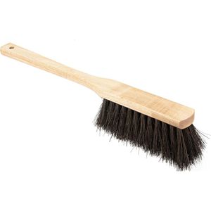 Nölle Handfeger Langstielhandfeger, aus Holz, mit langem Griff, braun, mit Arenga-Borsten