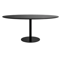 Schwarzer ovaler Design-Esstisch B170 cm HALIA