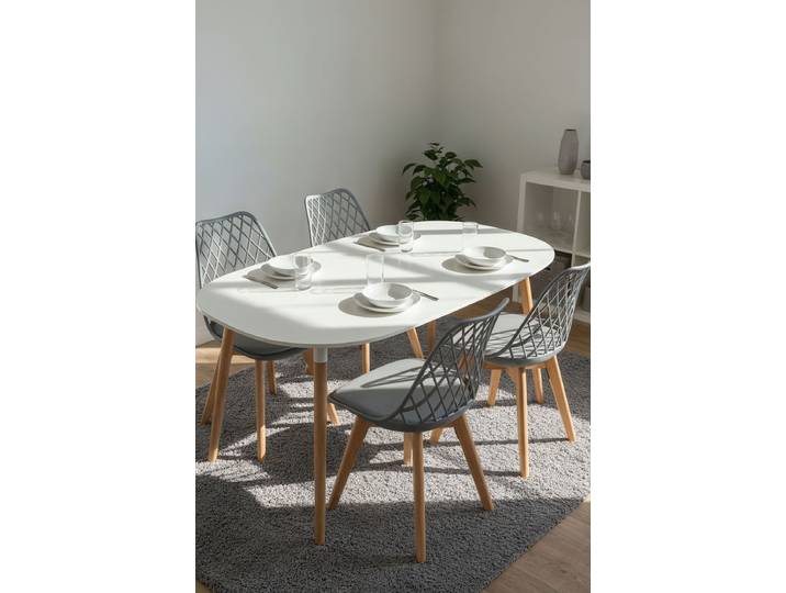 4er Set Mima Stühle - Gris clair