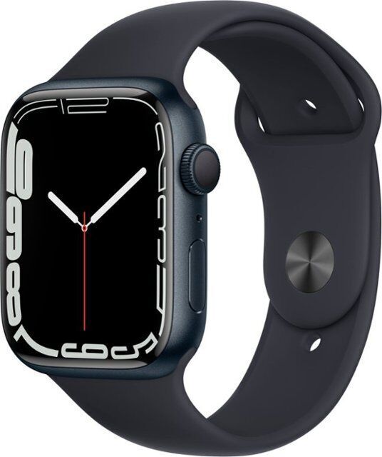 Apple Watch Series 7 Aluminium 45 mm (2021)   GPS + Cellular   Midnight   Midnight Sport Band - Refurbished